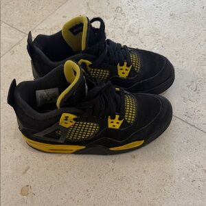 Nike Kids Sneakers Black with Yellow Accents